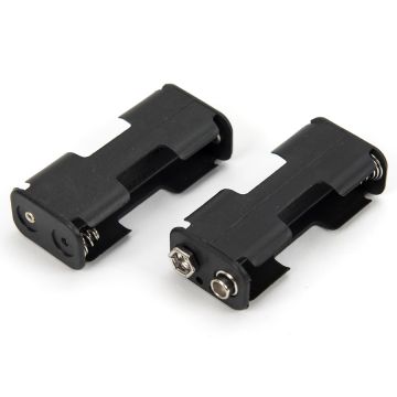 2X AA Battery Holder with Snaps Pack of 10