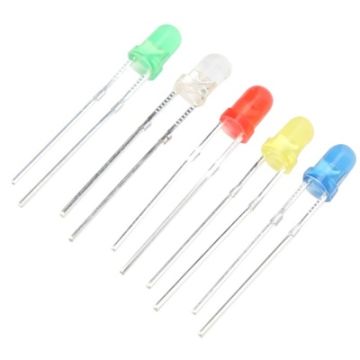 5mm LEDS Mixed Pack of 50 R/G/Y/B/W