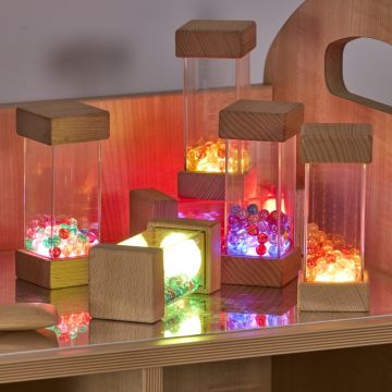 Luminous Wooden Cuboid Shakers Pack of 6
