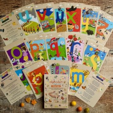 A6 Alphabet Rhyme Time Picture Cards Pack of 26