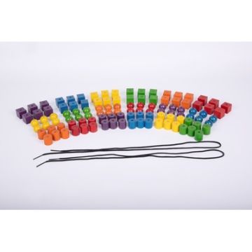 Large Wooden Lacing Beads Pack of 108
