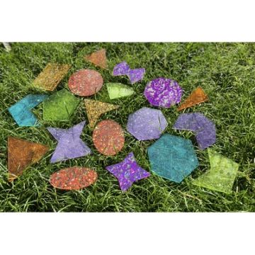 Rainbow Glitter Shapes Pack of 21