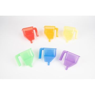 Translucent Colour Funnels Pack of 6