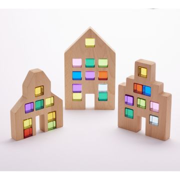 Rainbow Gem Buildings Pack of 36