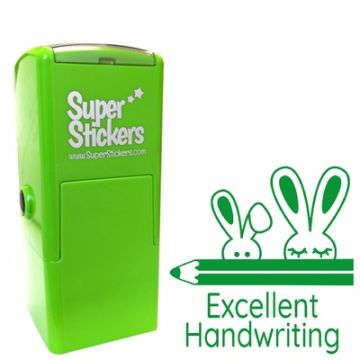 Teacher Stamp | Education Marking Stamp - Excellent Writing Bunnies