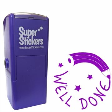 Teacher Stamp | Education Marking Stamp - Well Done Pencil Design