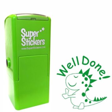 Teacher Stamp | Education Marking Stamp - Well Done Dinosaur