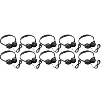 KCS Lightweight Headphones Pack of 10