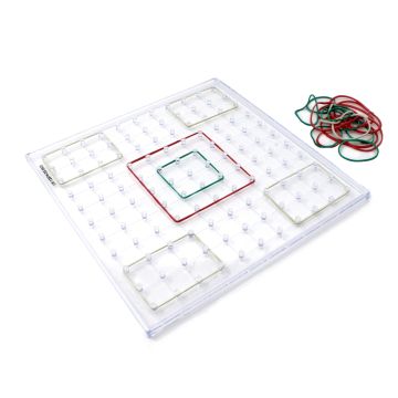 Transparent Pin Grid Geoboard