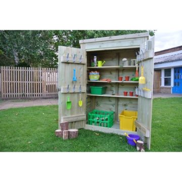 Outdoor Storage Shed with Hooks