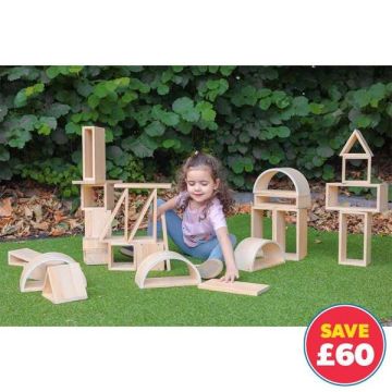 Outdoor Hollow Blocks Pack of 30