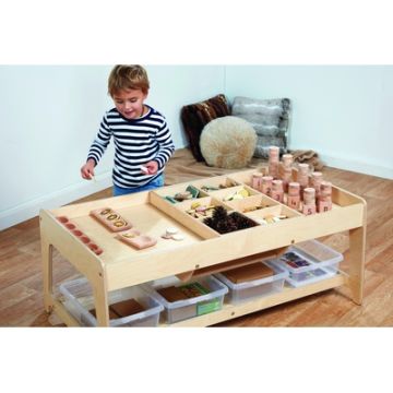 Investigative Play Table with 4 Clear Tubs