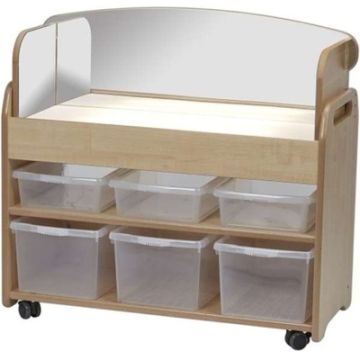 Light Box Trolley with Mirror Surround