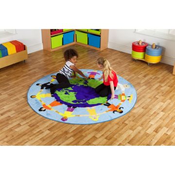 Children Of The World Mat Light Blue