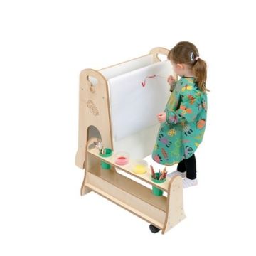 Toddler Mini Easel with Storage Trolley