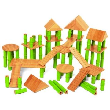 Bamboo Building Blocks Pack of 80 Pieces