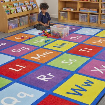 Large Alphabet Learning Carpet W2570 x L3600mm