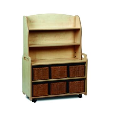 Mobile Welsh Dresser Display Storage with 6 baskets