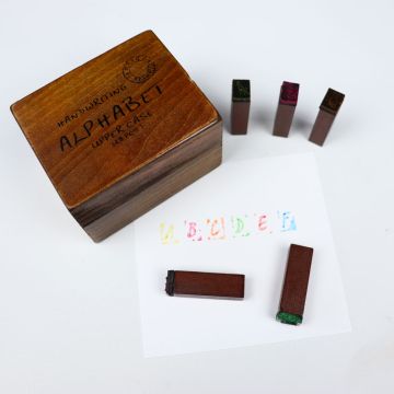 Wooden Alphabet Stamp Set