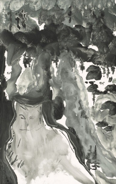 Danny Fox expressive painting Danny Fox figurative painting with simplified forms and loose expressive brushstrokes