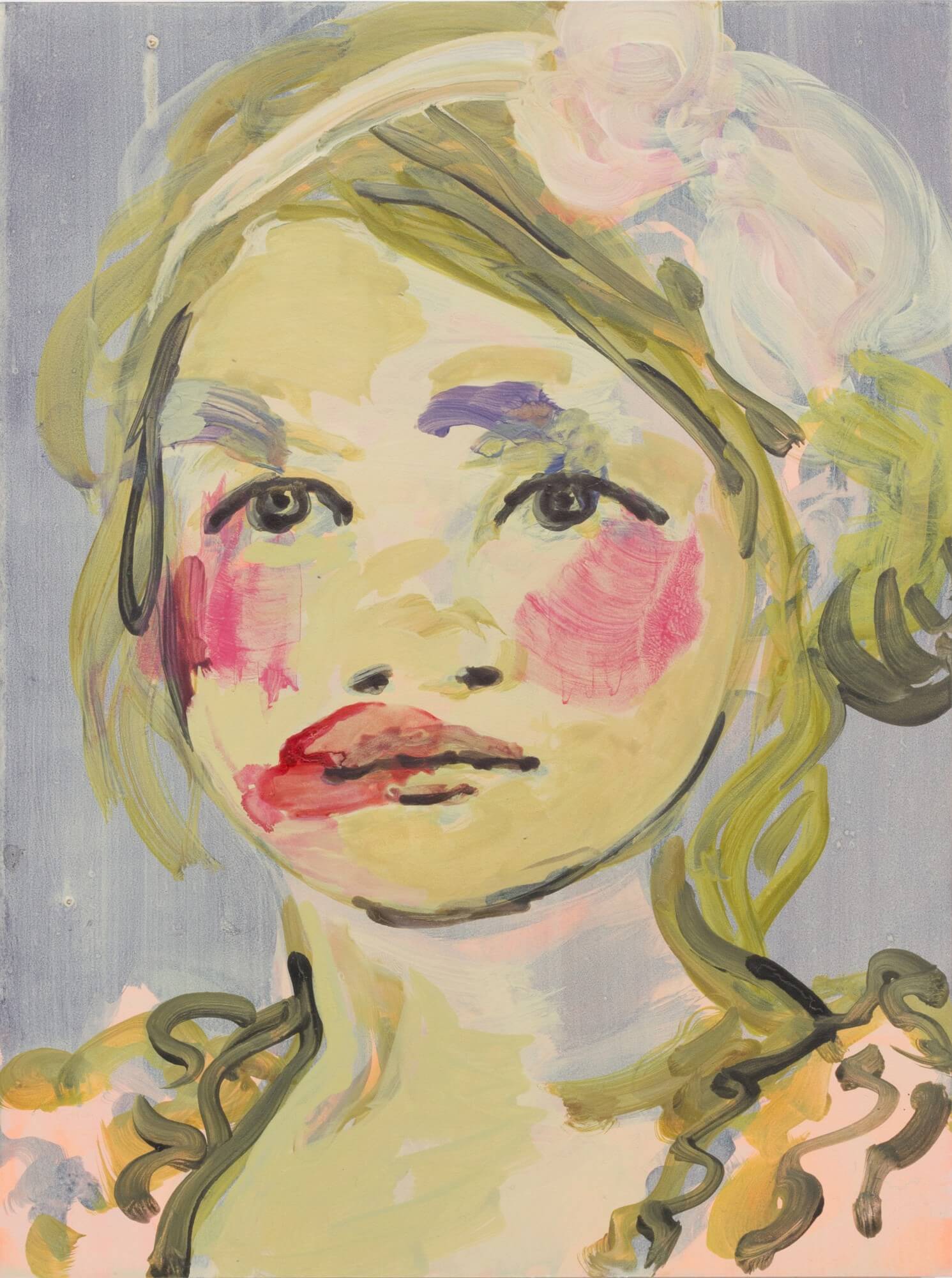 Claire Tabouret portrait Atmospheric portrait by Claire Tabouret featuring soft, layered colours